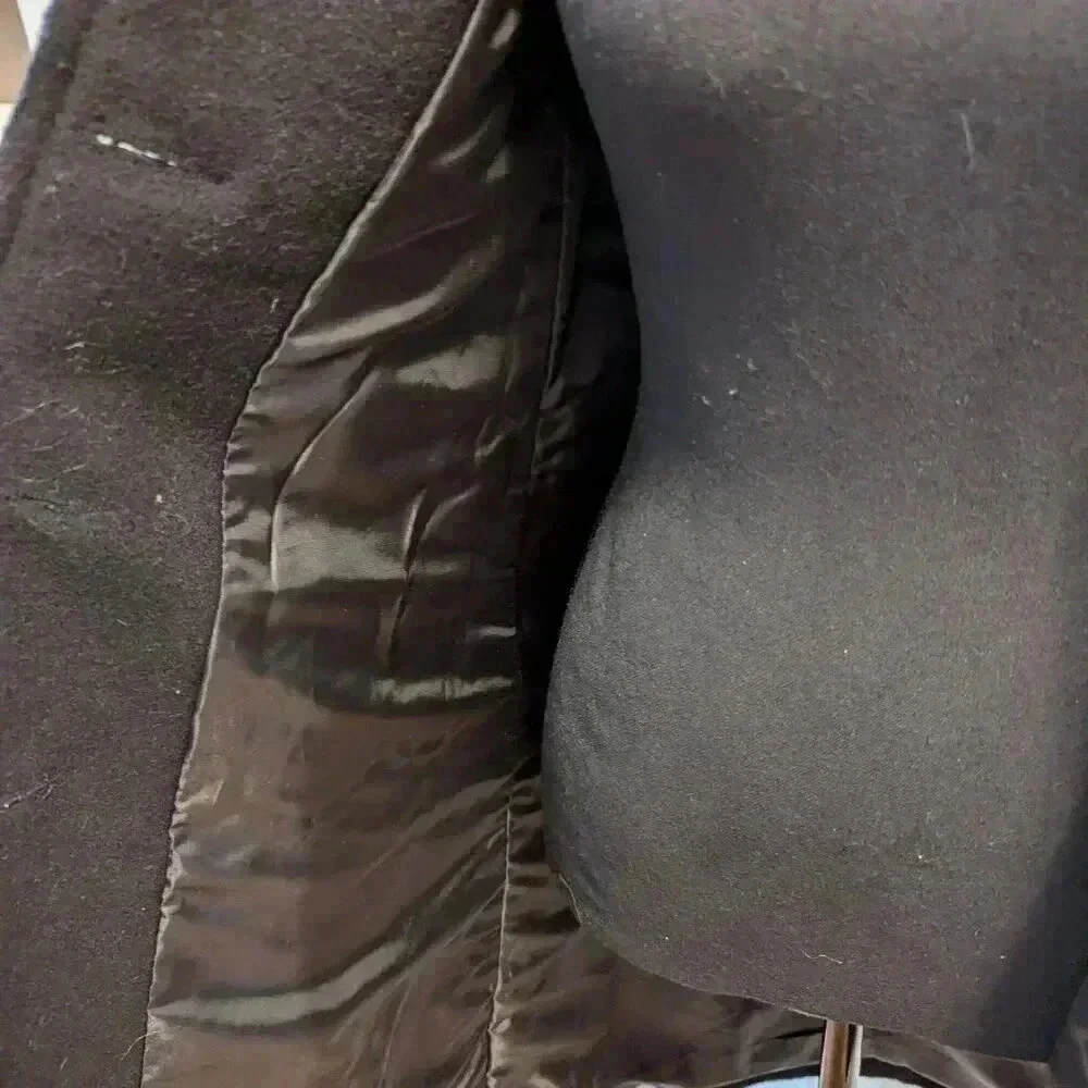 Vintage Talbots Kids Black Wool Coat, Size 8 - Picture 2 of 5